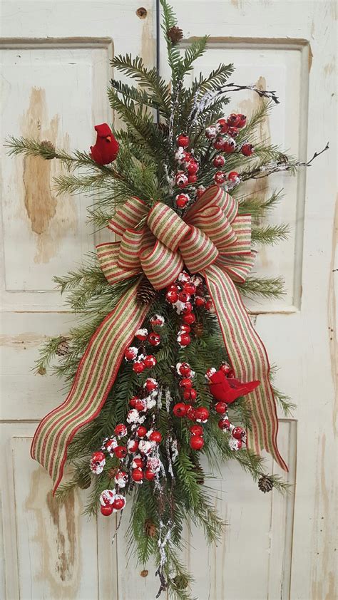 christmas swag wreath|how to make a door swag wreath.